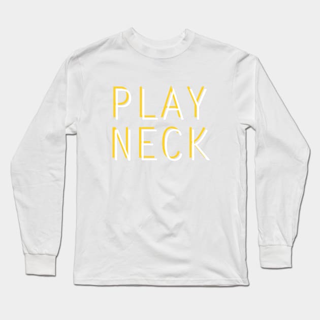 Play Neck Long Sleeve T-Shirt by Parkeit